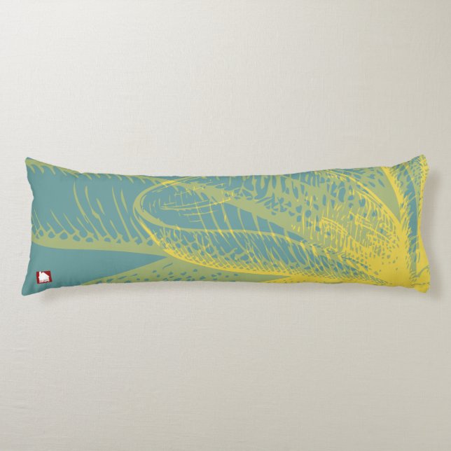 Modern Goldden Flower Paint 1 av RD Kroppskudde (Framsidan)