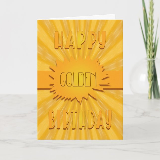 Modern Golden Birthday Kort (Framsida)