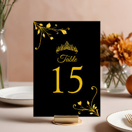 Modern Golden Black-minimalistisk Bordsnummer