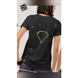 Modern Golden Diamond Stil Black Personlig T Shirt