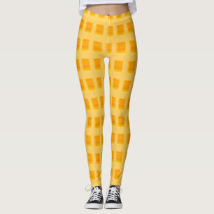 Modern Golden Gult Checkered Leggings