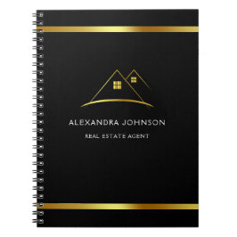 Modern Golden House Logotyp Real Gods Anteckningsbok