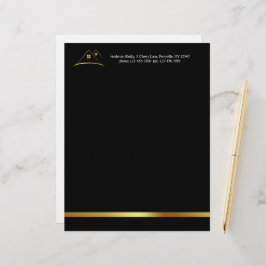 Modern Golden House Logotyp Real Gods Brevhuvud