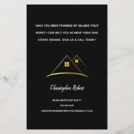 Modern Golden House Logotyp Real Gods Flygblad