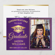 Modern Golden Lila PHOTO Studenten