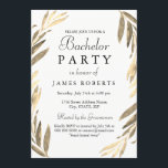 Modern Golden Löv Bachelor Party Inbjudan<br><div class="desc">Modern Golden Löv Bachelor Party Inbjudan Modern Elegant enkel Bachelor firande Bucks bjudande Garden lövs,  Rustic,  Olive,  Grey,  fall,  höst,  vintermatchning i Niche- och Nest-butiken. Artwork by www.EssemCreatives.etsy.com"</div>