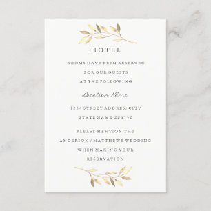 Modern Golden Löv Hotel-bostad i Bröllop Tilläggskort