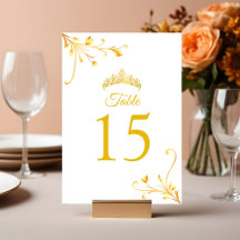 Modern Golden Minimalist-Bordsnummer