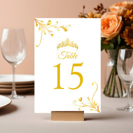Modern Golden Minimalist-Bordsnummer Bordsnummer