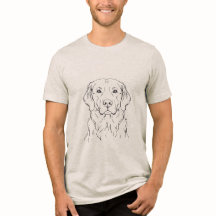 Modern Golden Retriever Minimalistisk Singellinje
