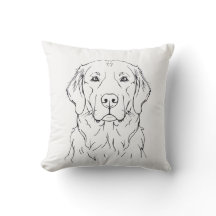 Modern Golden Retriever Minimalistisk Singellinjek