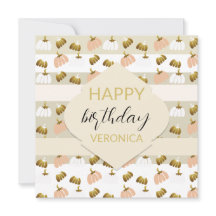 Modern Golden Rosa Artistic Pumpkin