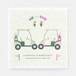 Modern Golf Baby Gender Reveal Par-T Pappersservett