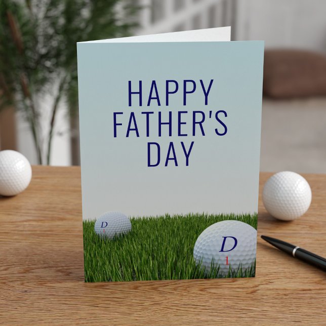 Modern Golf Boll Golfer Pappa Fars dag-kort Kort (Skapare uppladdad)