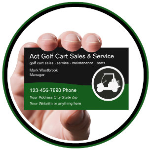 Modern Golf Cart-handlare Visitkort