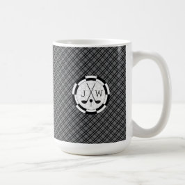 Modern Golf Equipment Motif och Monogram Kaffemugg