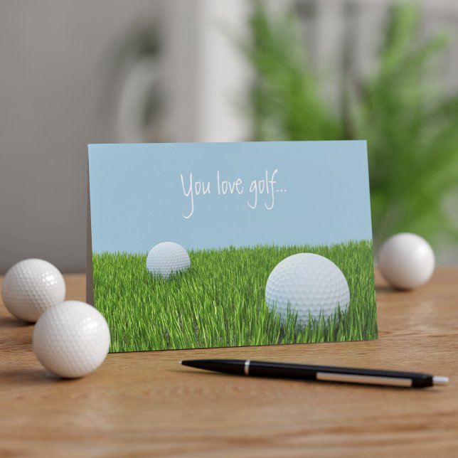 Modern Golf Fars dag-kort för Golfing Pappa Kort (Your Dad loves Golf and you love your dad. Perfect Father's Day card to send. Add your Message!)