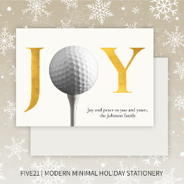 Modern Golf Glädje & Fred Jul Julkort