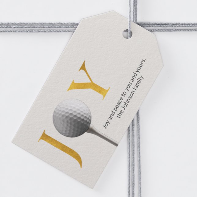 Modern Golf Joy & Peace-jul Presentetikett (Skapare uppladdad)