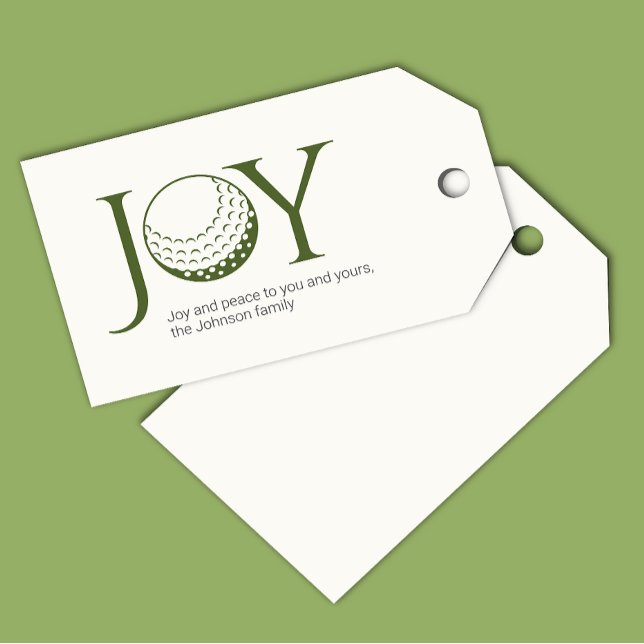 Modern Golf Joy & Peace-jul Presentetikett (Skapare uppladdad)