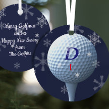 Modern Golfer Merry Golfmas Lycklig New Swing Golf