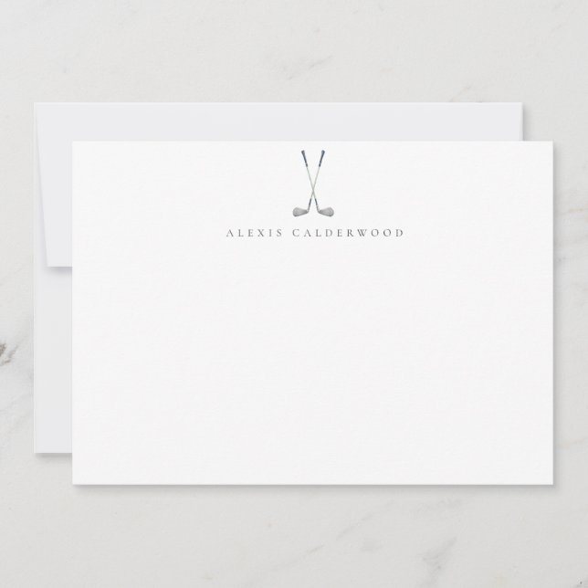 Modern Golfers Personalized Anteckningskort (Framsida)