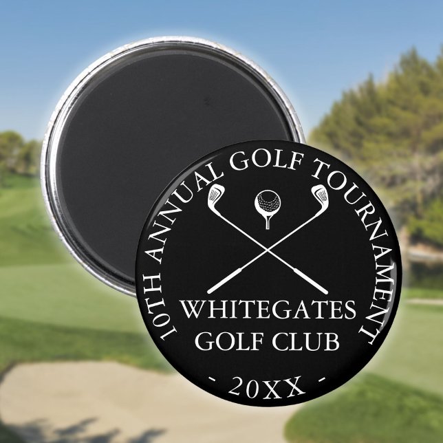 Modern golfklubbturnering Anpassad Magnet (Modern Golf Club Tournament Custom Magnet)