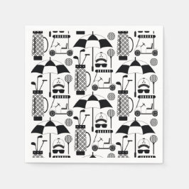 Modern Golfutrustning och tillbehör i Mönster Pappersservett