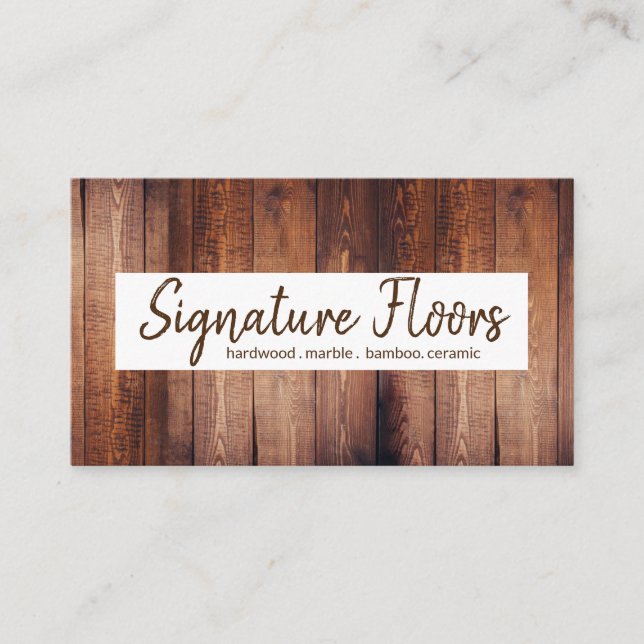 Modern Golv Flooring Installation Company Visitkort (Framsida)