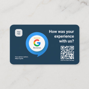 Modern Google-granskning QR-kort Hur var din exp Visitkort