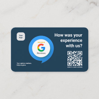 Modern Google-granskning QR-kort | Hur var din exp Visitkort