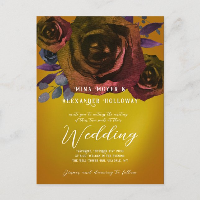 Modern Goth Mörk Ro QRC Vykort (Framsida)