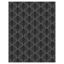 Modern Gotham Grått Black Damask Scrapbook Papper