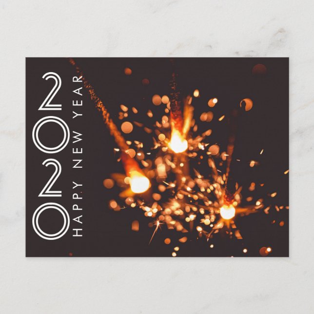 Modern Gott nytt år 2020-miniatyrbildsminiatyr Vykort (Framsida)