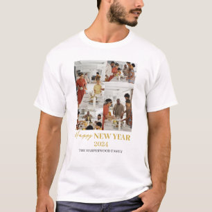 Modern Gott nytt år-foto med enkel Elegant T Shirt