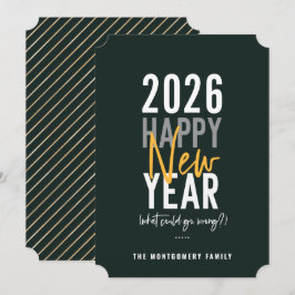 Modern Gott nytt år Humor 2022 Julkort