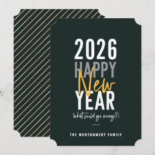 Modern Gott nytt år Humor 2022 Julkort