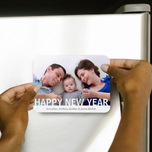 Modern Gott nytt år Photo Magnet