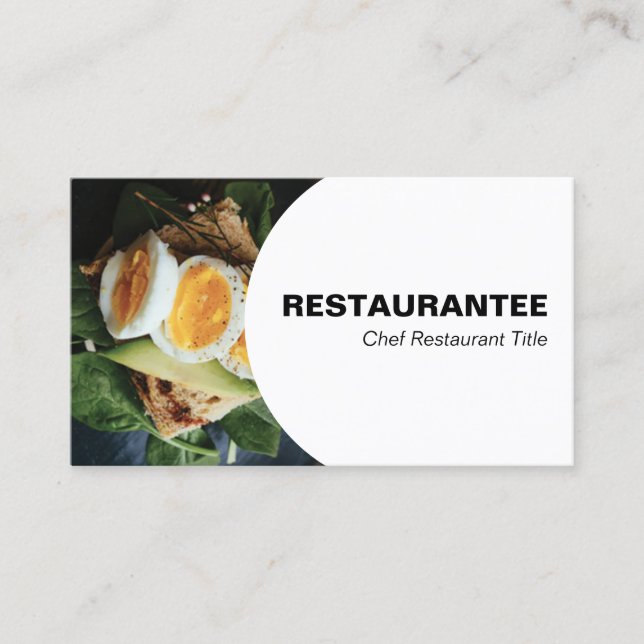 Modern gourmet kock kulinarisk visitkort (Framsida)