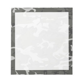Modern Grå Abstrakt Camo Kamouflage Anteckningsblock