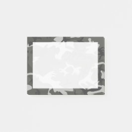 Modern Grå Abstrakt Camo Kamouflage Post-it Block
