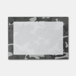 Modern Grå Abstrakt Camo Kamouflage Post-it Block