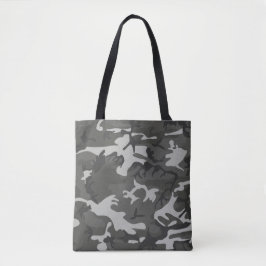 Modern Grå Abstrakt Camo Kamouflage Tygkasse