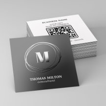 Modern Grå Fet Monogram