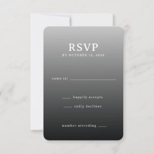 Modern Grå Gradient RSVP OSA Kort