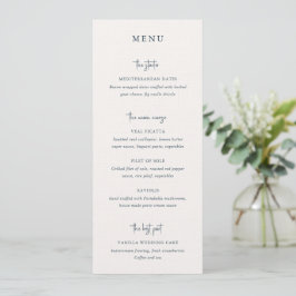 Modern grå handskriven skrift elegant bröllop meny