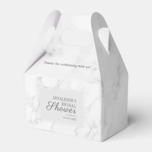 Modern grå marmor Mönster Script Bröllopsdusch Presentaskar