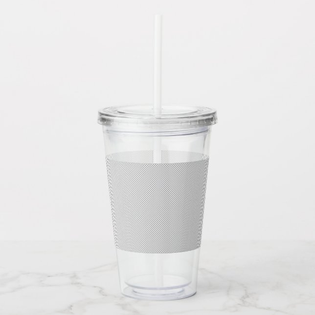 Modern grå prickig evenemangsskylt bakgrund take away mugg (Framsida)