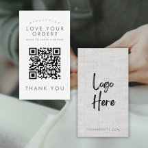 Modern grå tyg logotyp QR-kod Lämna en recension