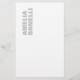 Modern Grå Vit Djärv Minimalistisk Professionell Brevpapper